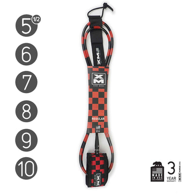 XM SURFBOARD LEASH / CHECKERED / REGULAR (.270in) - XM | SURF MORE