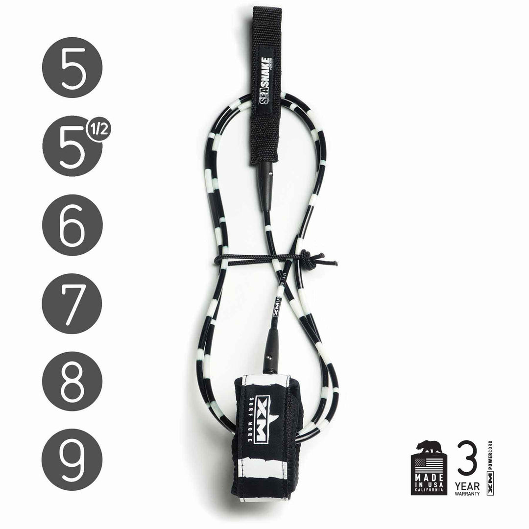 XM SURFBOARD LEASH / SEA SNAKE / COMP (.220in) – XM | SURF MORE