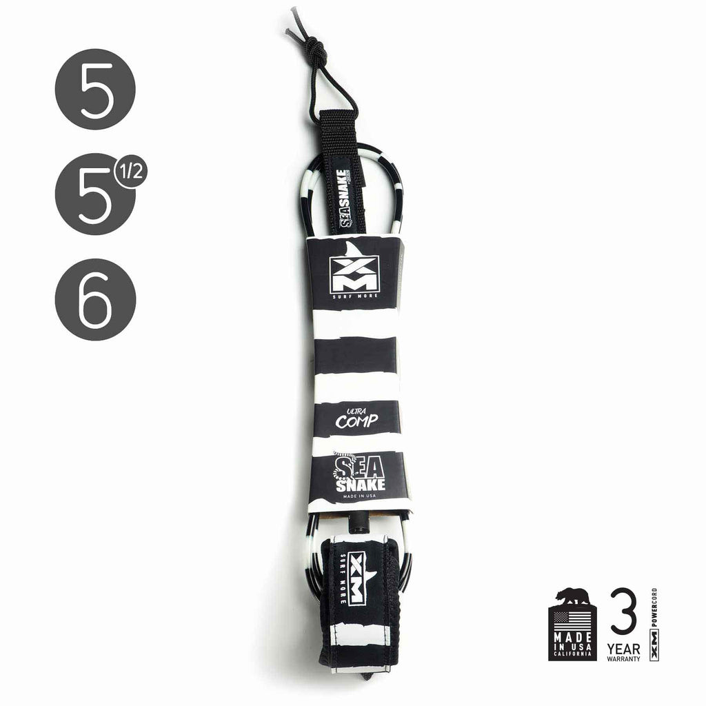 XM SURFBOARD LEASH / SEA SNAKE / ULTRA COMP (.200in) – XM | SURF MORE